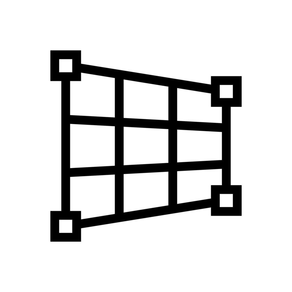 Perspective tool icon in line style design isolated on white background. Editable stroke. vector