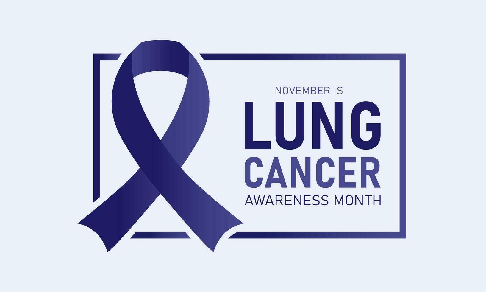 Lung cancer awareness month is observed every year in november. Holiday concept. Vector template for banner, greeting card, poster with background. Vector illustration.