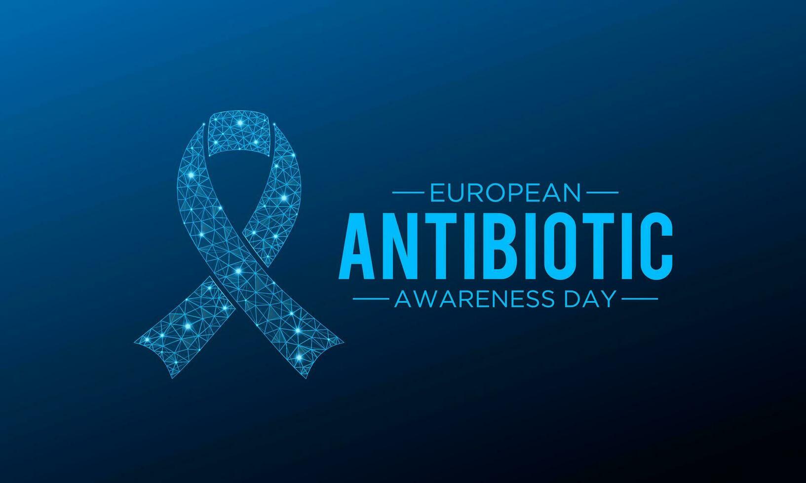 vector ilustración en el tema de europeo antibiótico conciencia día, noviembre 18 europeo antibiótico conciencia día modelo para bandera, póster con antecedentes.