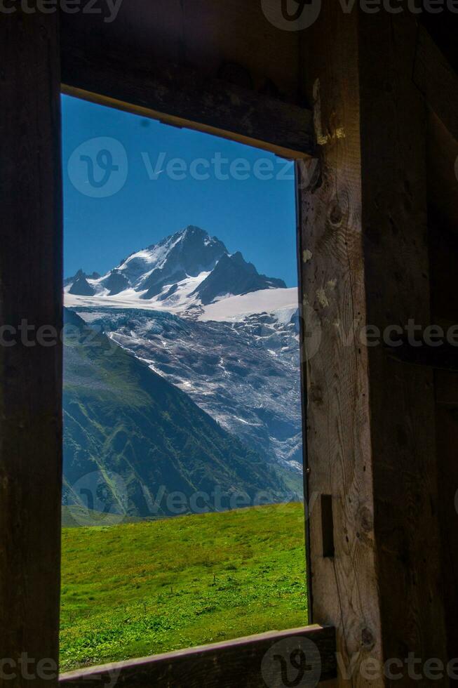 Landscape of the Alps in France in summer photo