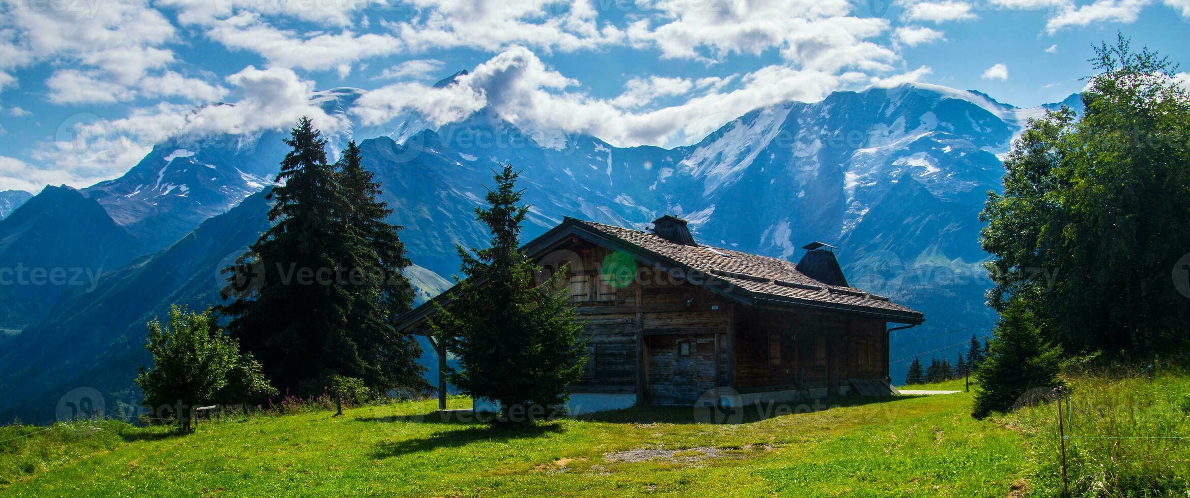 Landscape of the Alps in France in summer photo