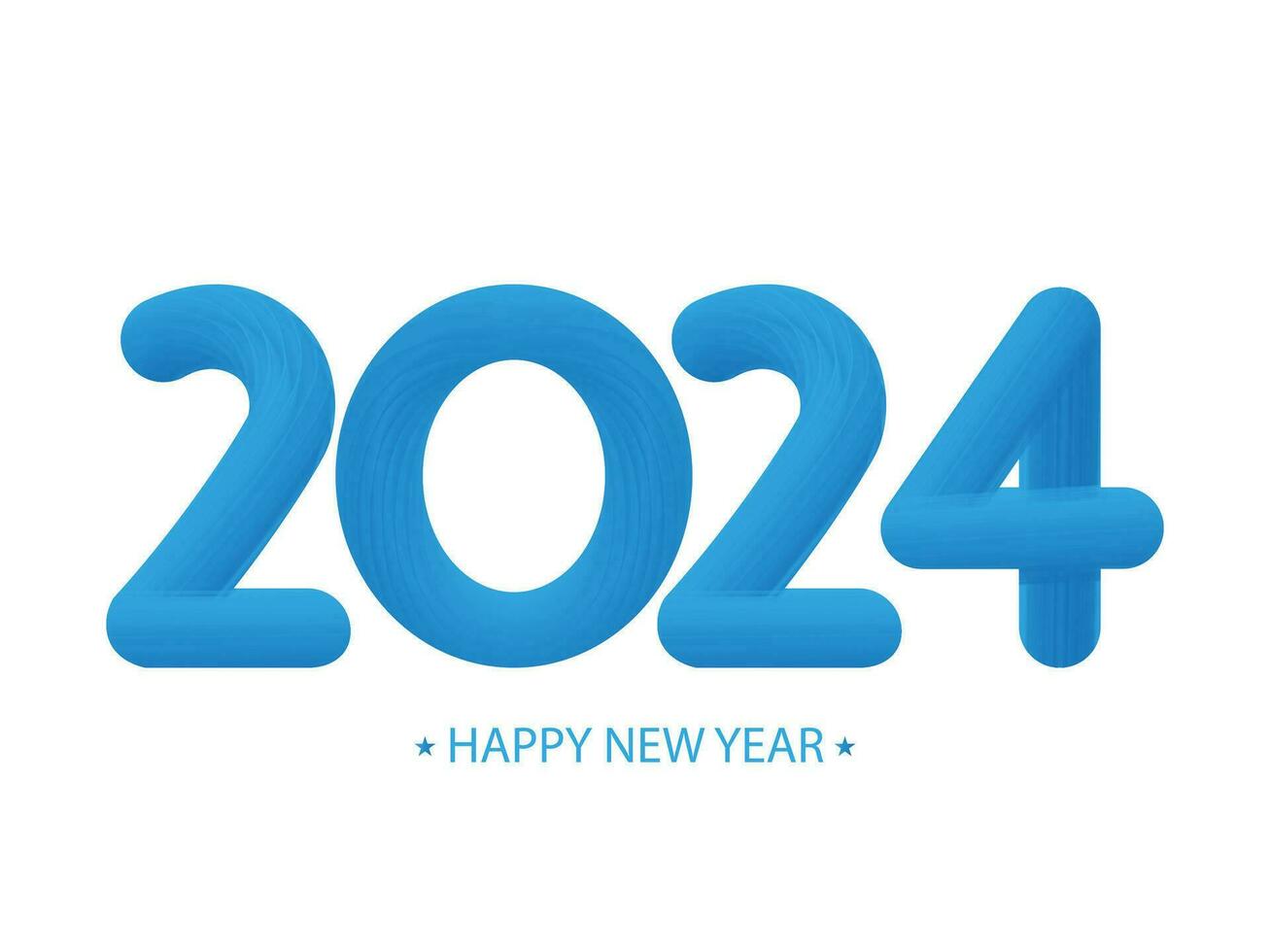 2024 happy new year with Fluid effect. vector