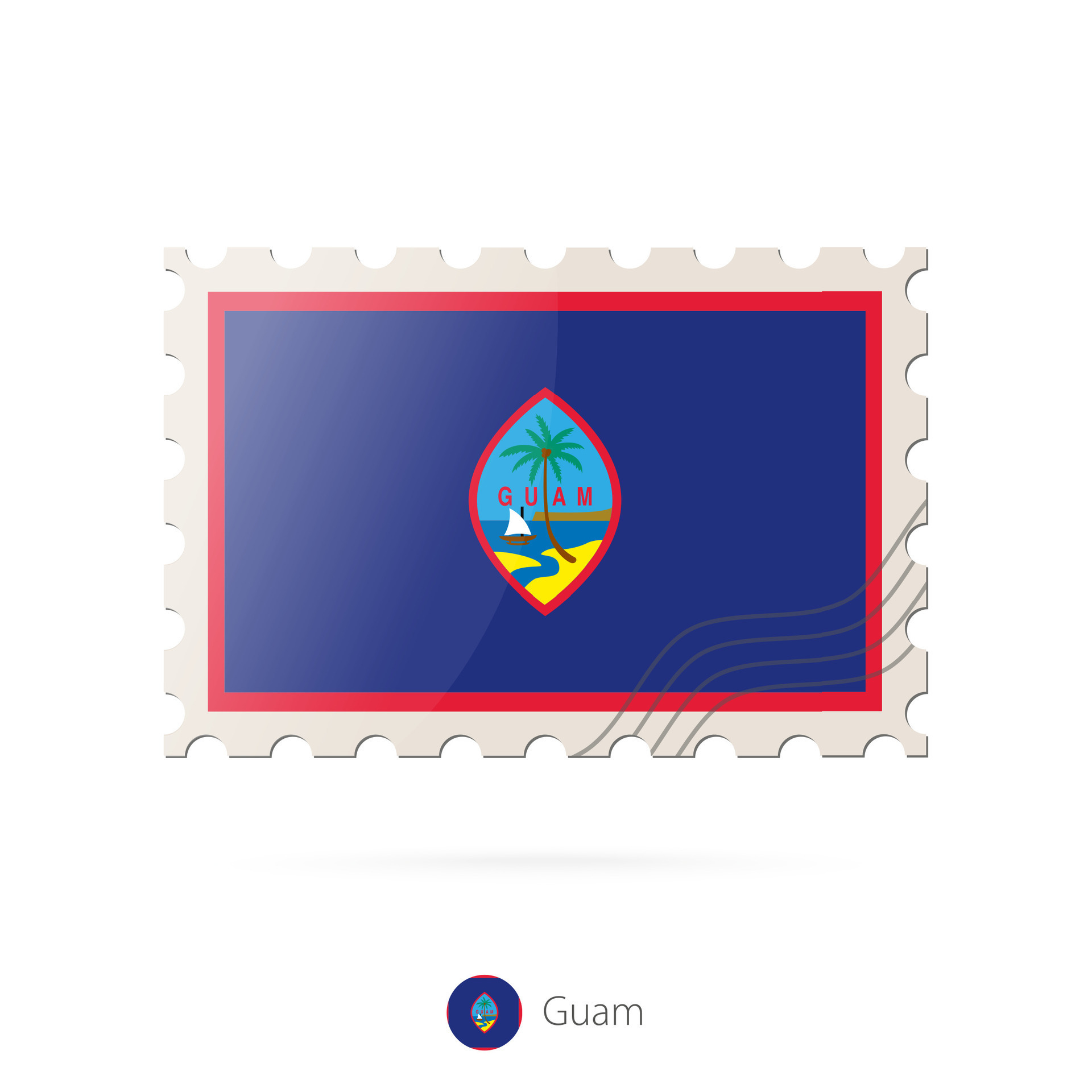 Postage stamp with the image of Guam flag. 30532980 Vector Art at Vecteezy