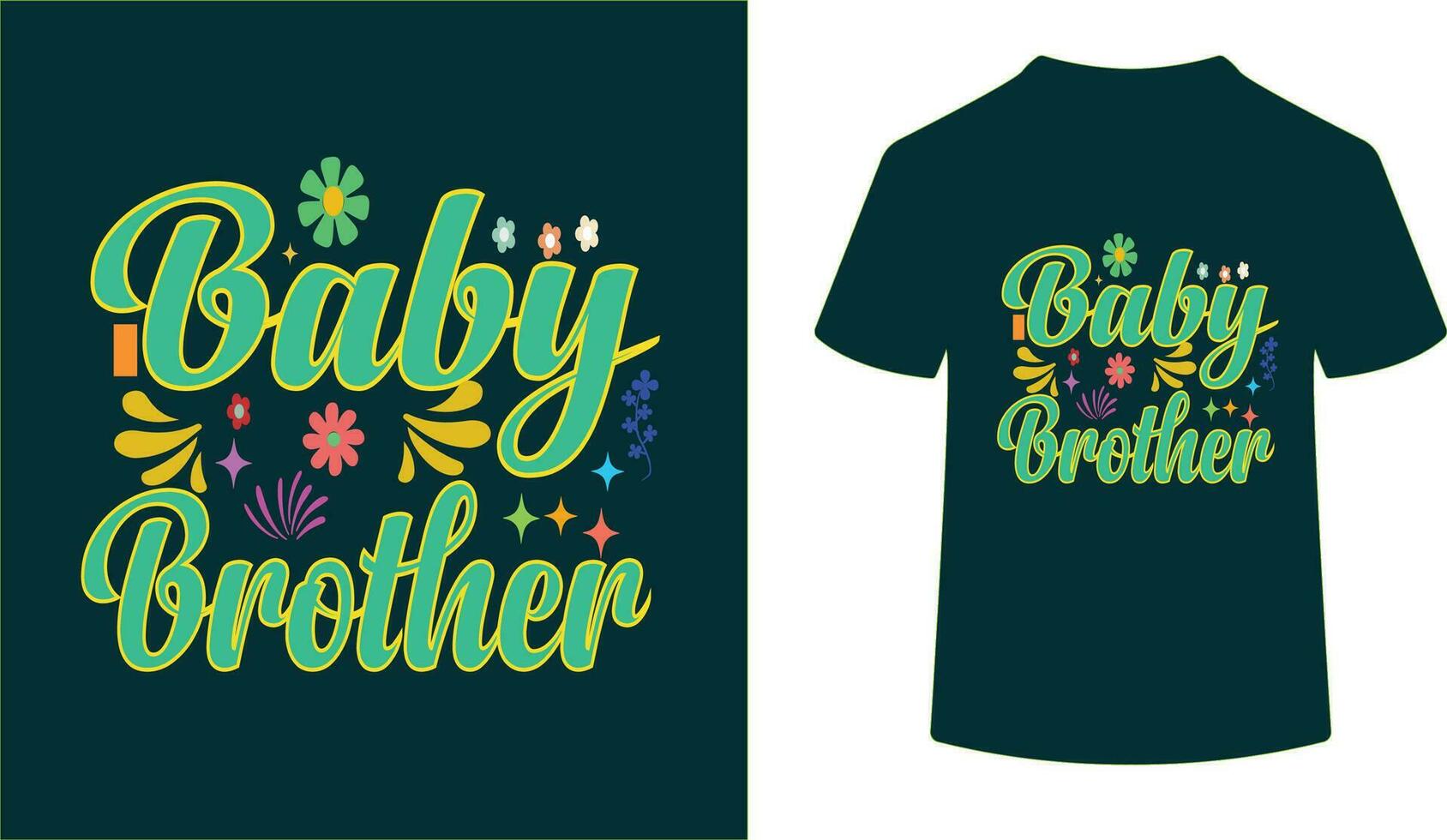 BABY BROTHER - Baby T Shirt Design vector