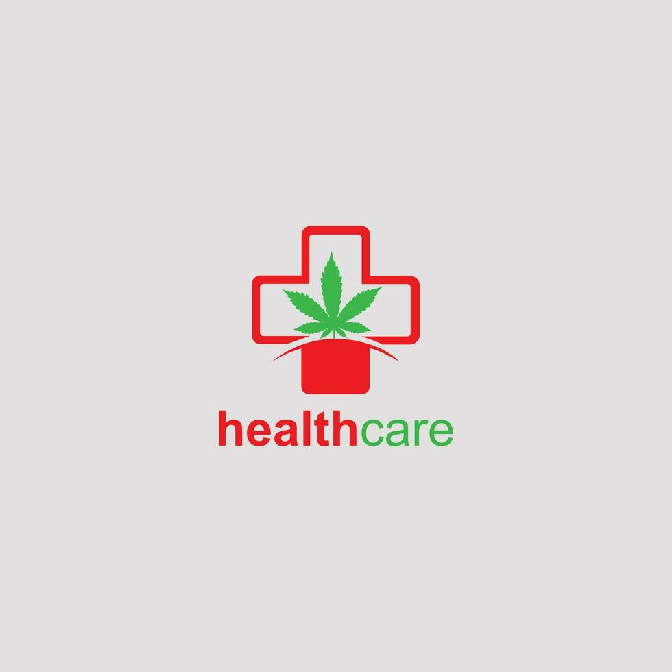 médico canabis hoja logo y médico Canadá hojas salud sencillo logo vector