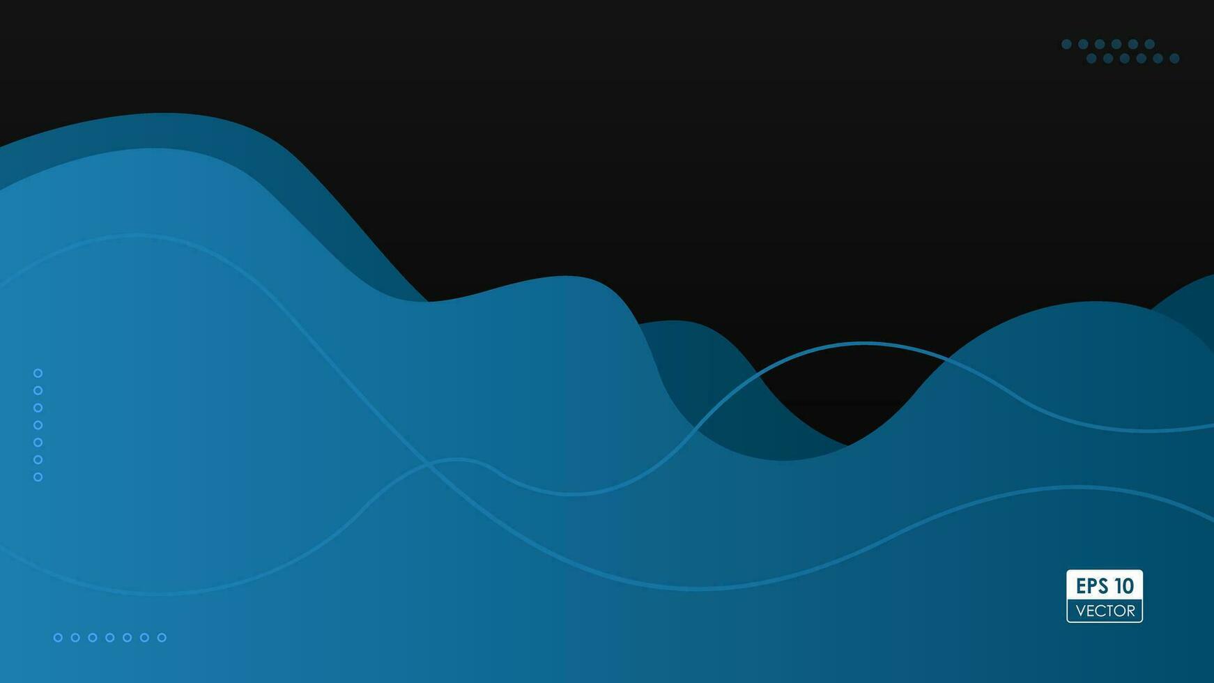 Liquid abstract background with a combination of light blue and black background vector