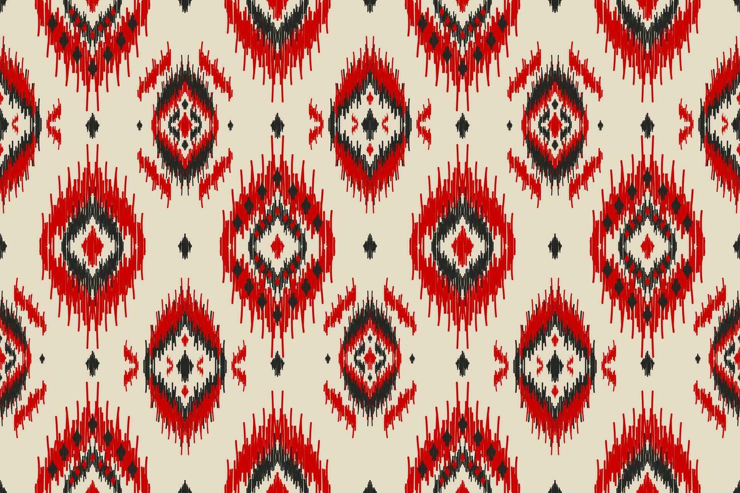 Fabric beautiful ikat pattern art. Ethnic ikat seamless pattern in tribal. American, Mexican style. vector