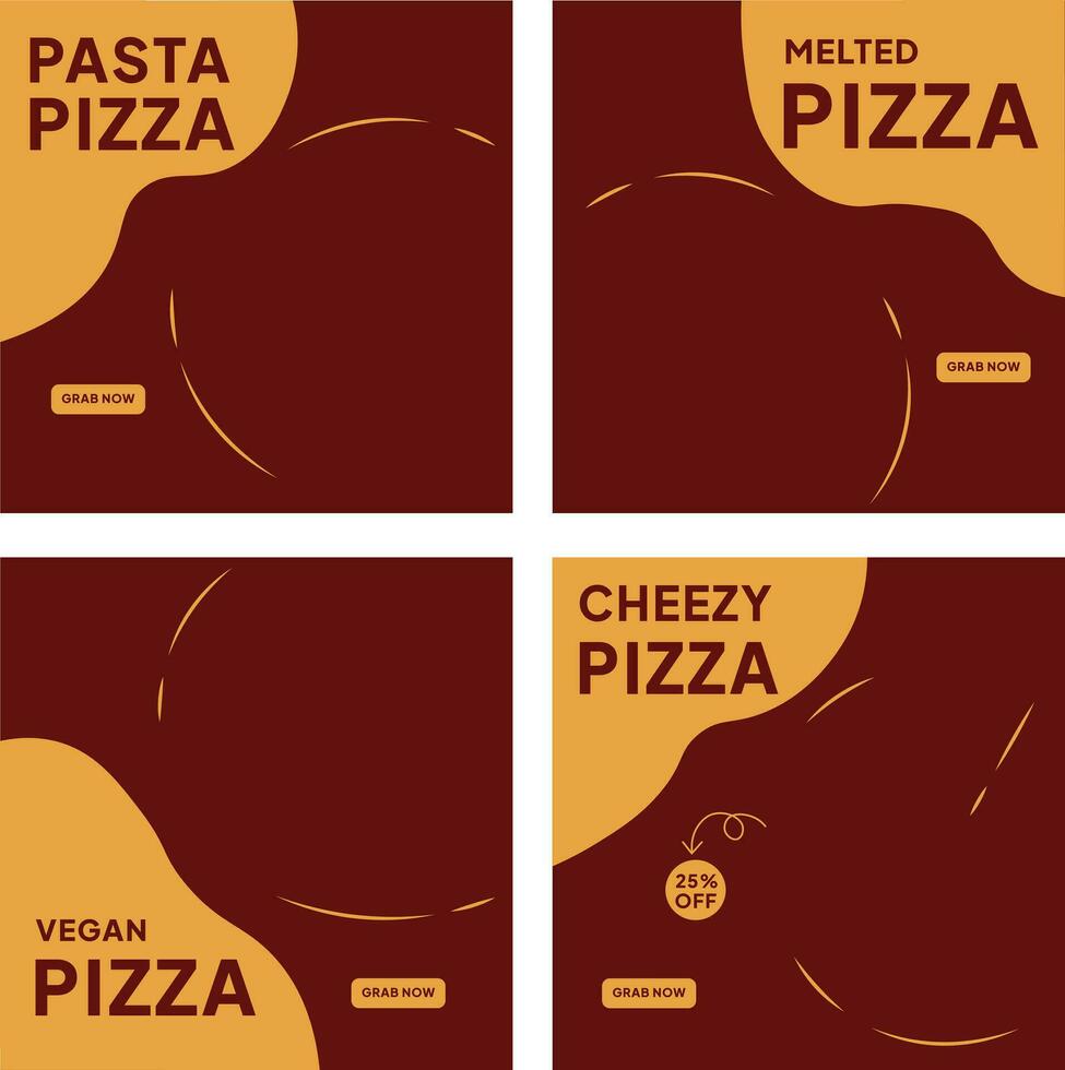 pizza time for pizza lovers, share your pizza on social media with this template vector