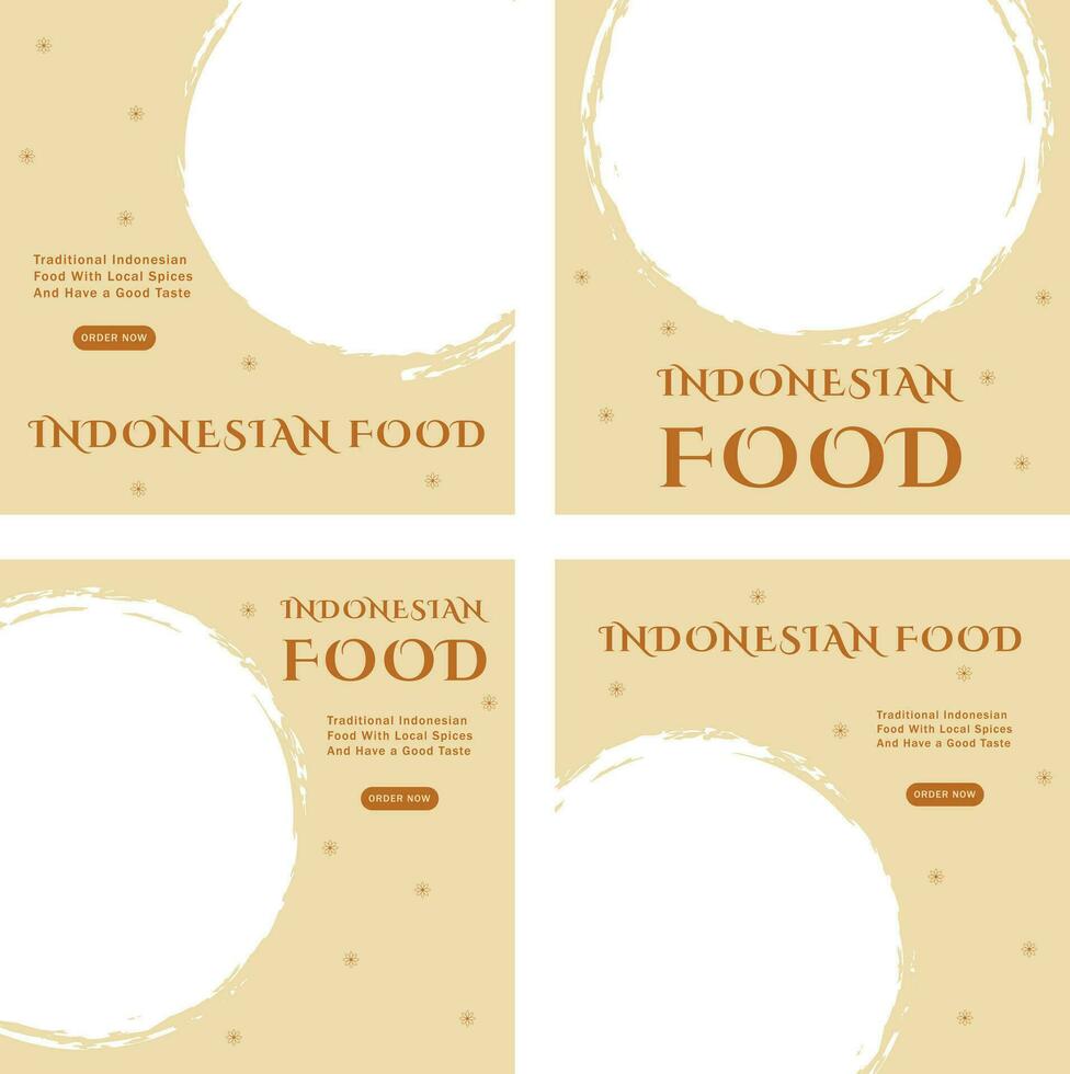 Template for you authentic Indonesian food vector