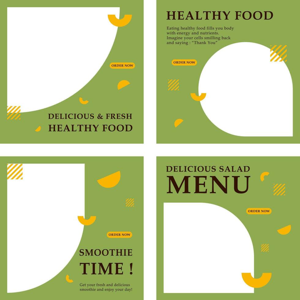 Show your healthy life and healthy foodwith this template vector