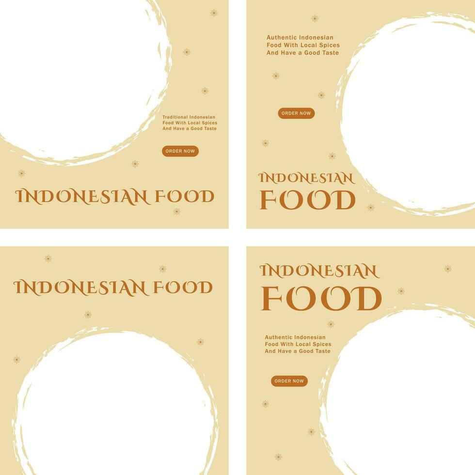 Share your delicious Indonesian food to the world with this template vector