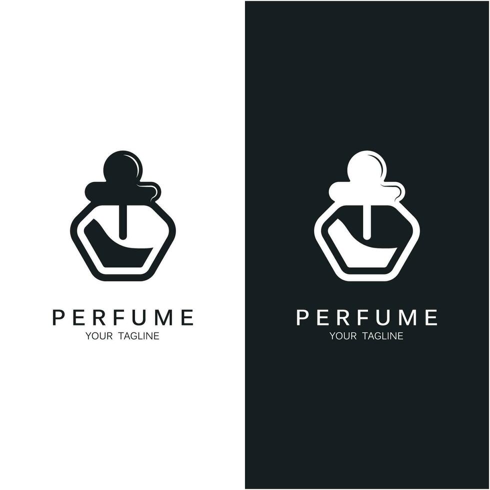 perfume logo vector icono ilustración diseño