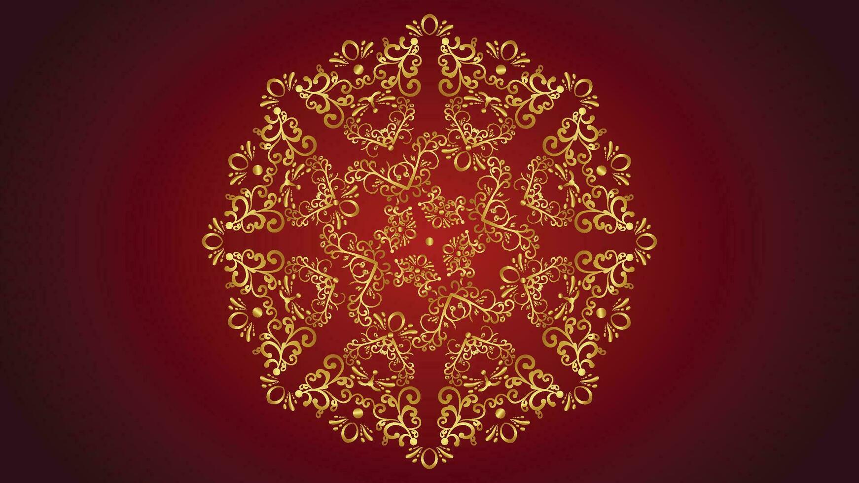 luxury mandala flourish element design vector