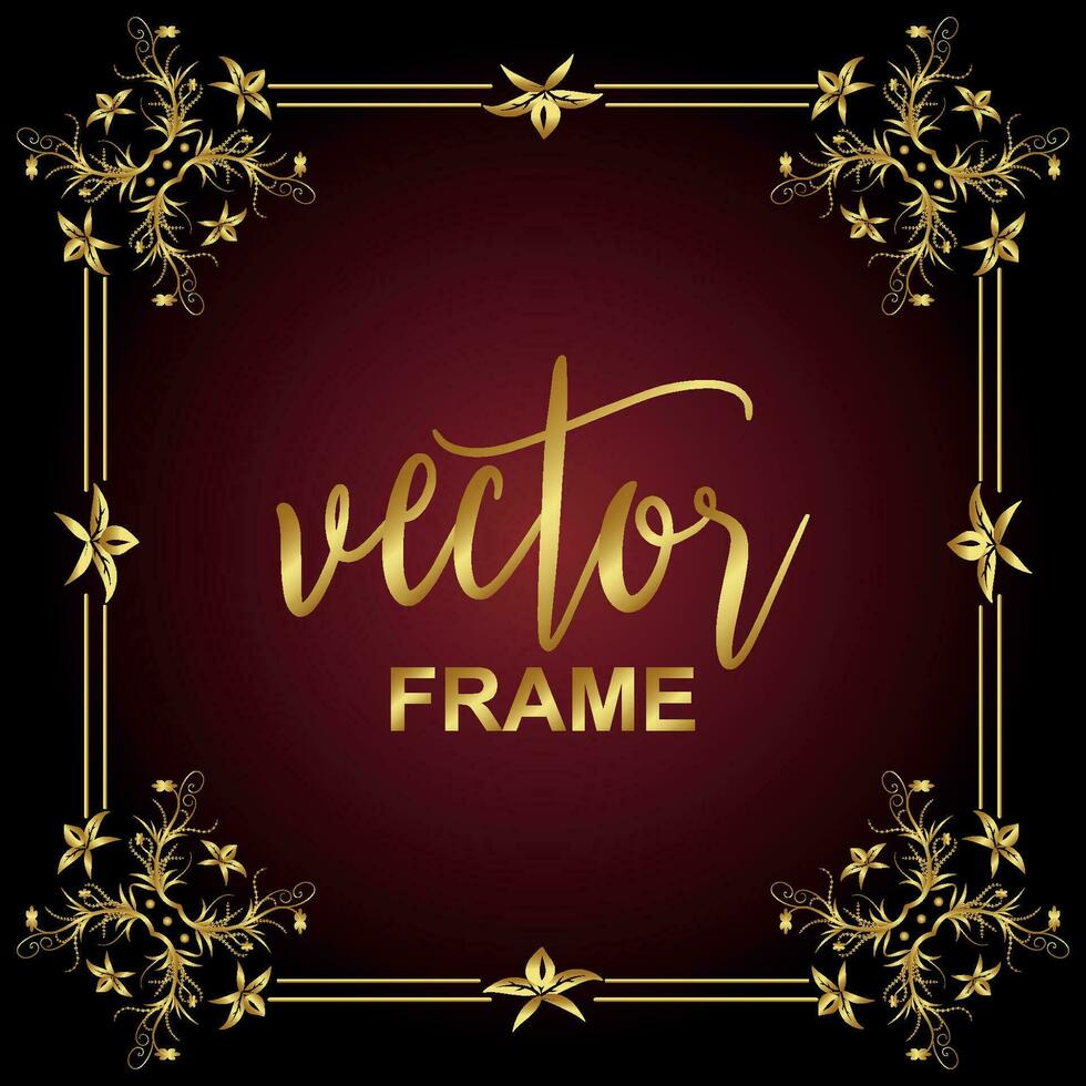 vector flourish ornament vintage floral vector frame