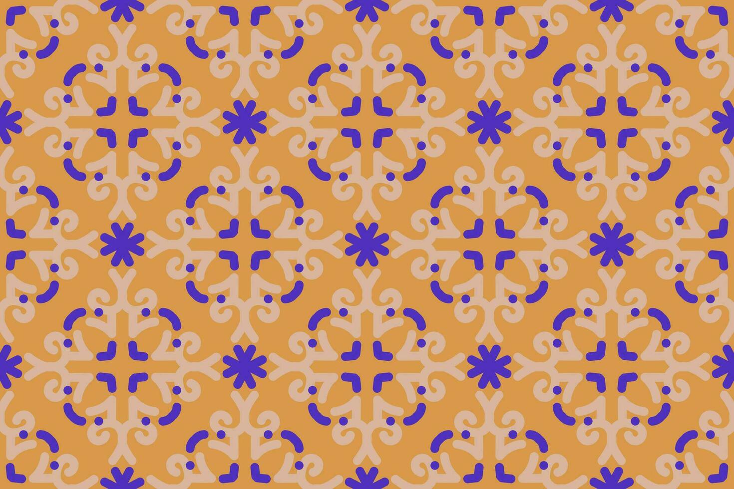 oriental pattern. orange and blue background with Arabic ornaments. Patterns, background and wallpaper for your design. Textile ornament. Vector illustration.