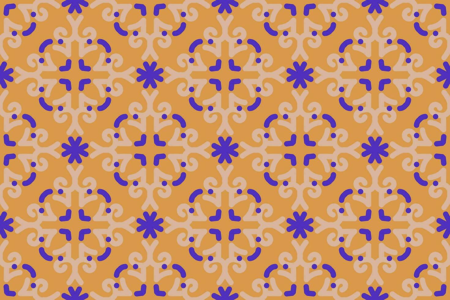 oriental pattern. orange and blue background with Arabic ornaments. Patterns, background and wallpaper for your design. Textile ornament. Vector illustration.