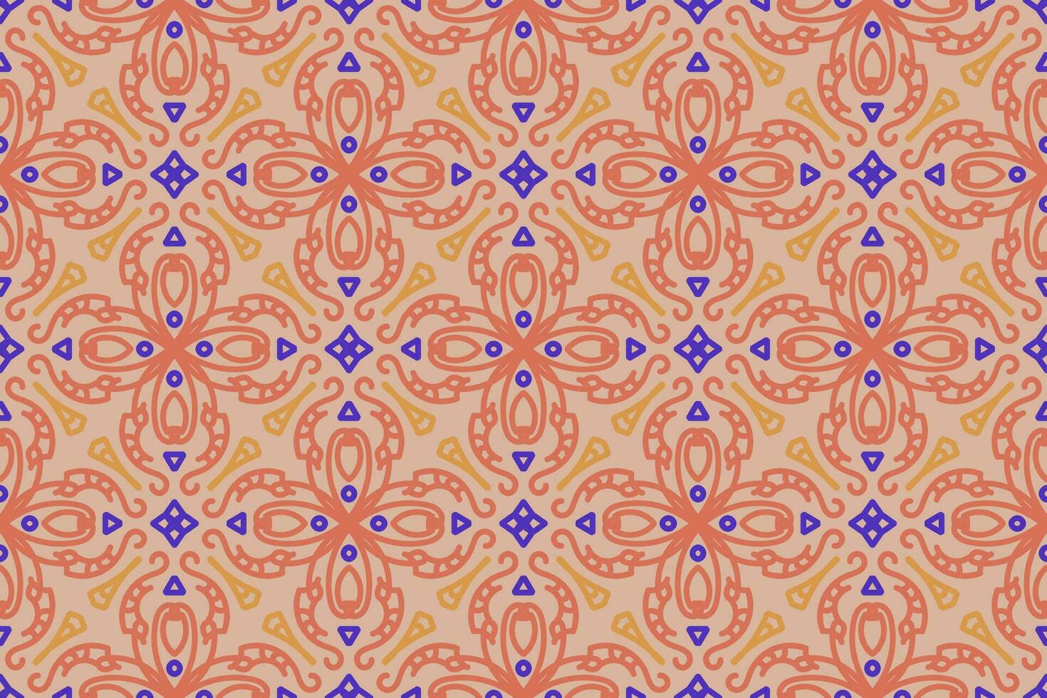 oriental modelo. naranja y azul antecedentes con Arábica adornos patrones, antecedentes y fondo de pantalla para tu diseño. textil ornamento. vector ilustración.