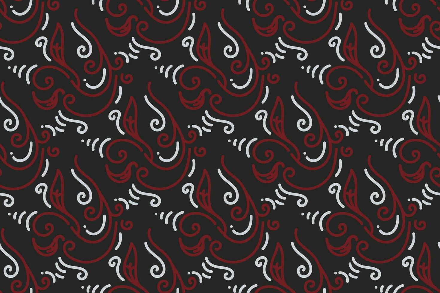 vintage pattern. red, black and white background with vintage ornament. Pattern, background and wallpaper for your design. Textile ornament. Vector illustration.