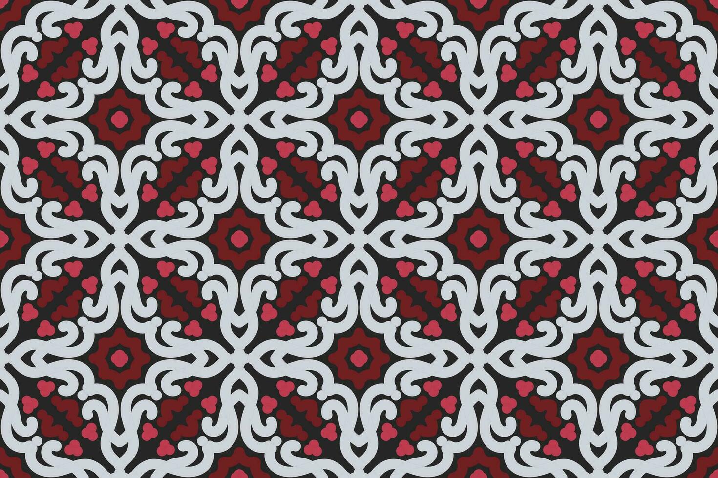 oriental patterns. White, red and black background with Arabic ornaments. Pattern, background and wallpaper for your design. Textile ornament. Vector illustration.