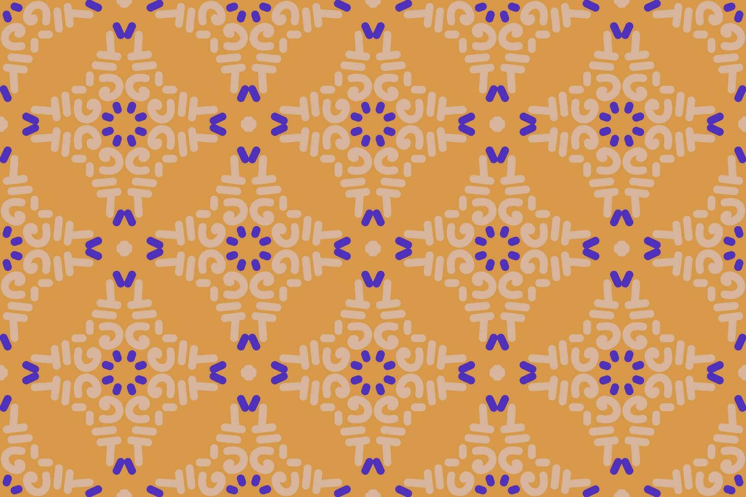 oriental pattern. orange and blue background with Arabic ornaments. Patterns, background and wallpaper for your design. Textile ornament. Vector illustration.