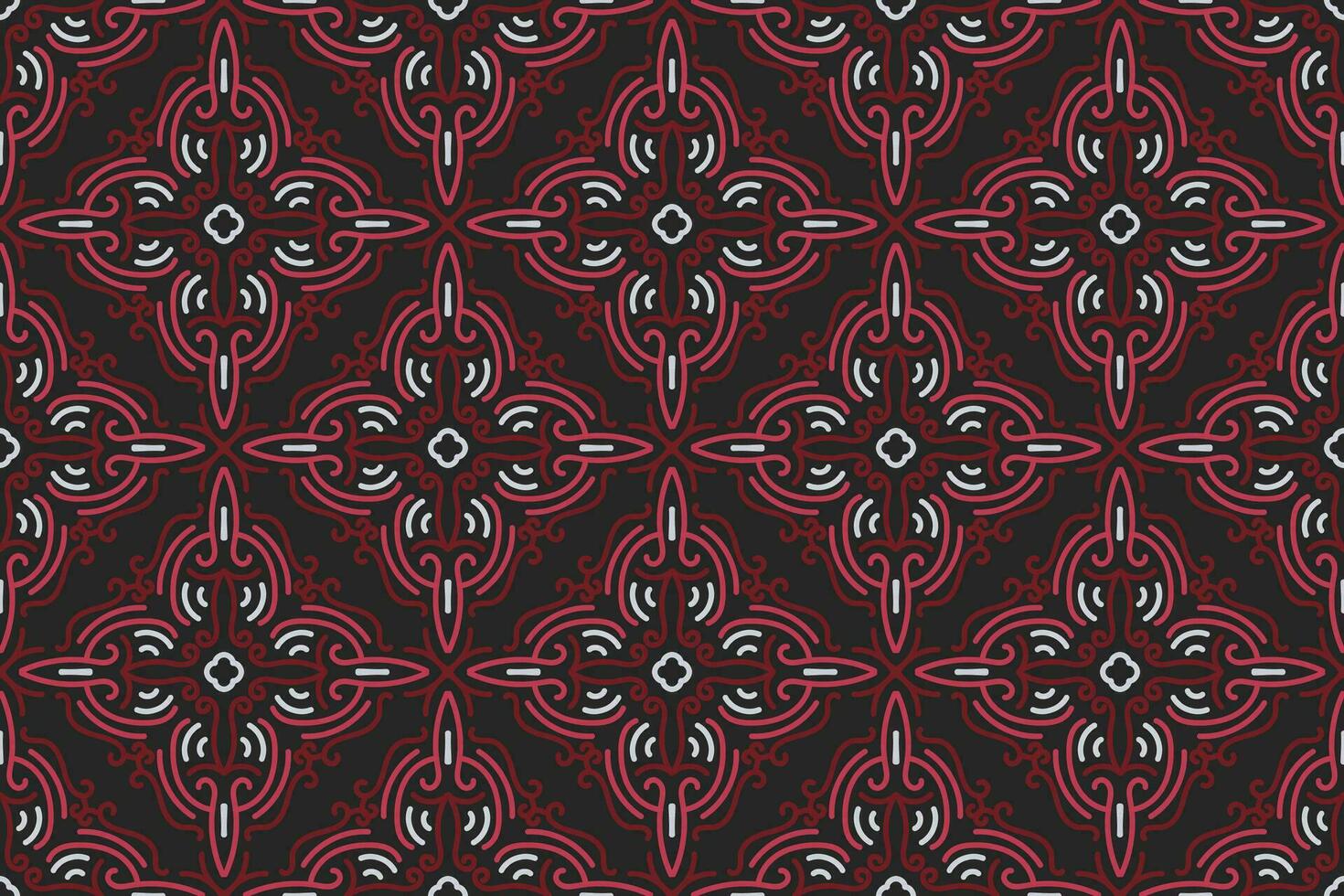 oriental patterns. White, red and black background with Arabic ornaments. Pattern, background and wallpaper for your design. Textile ornament. Vector illustration.