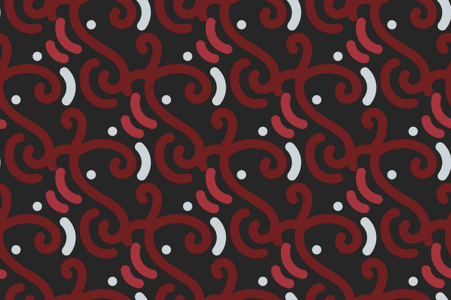 vintage pattern. red, black and white background with vintage ornament. Pattern, background and wallpaper for your design. Textile ornament. Vector illustration.