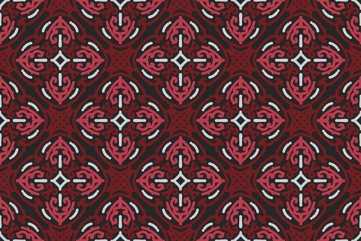 oriental patterns. White, red and black background with Arabic ornaments. Pattern, background and wallpaper for your design. Textile ornament. Vector illustration.