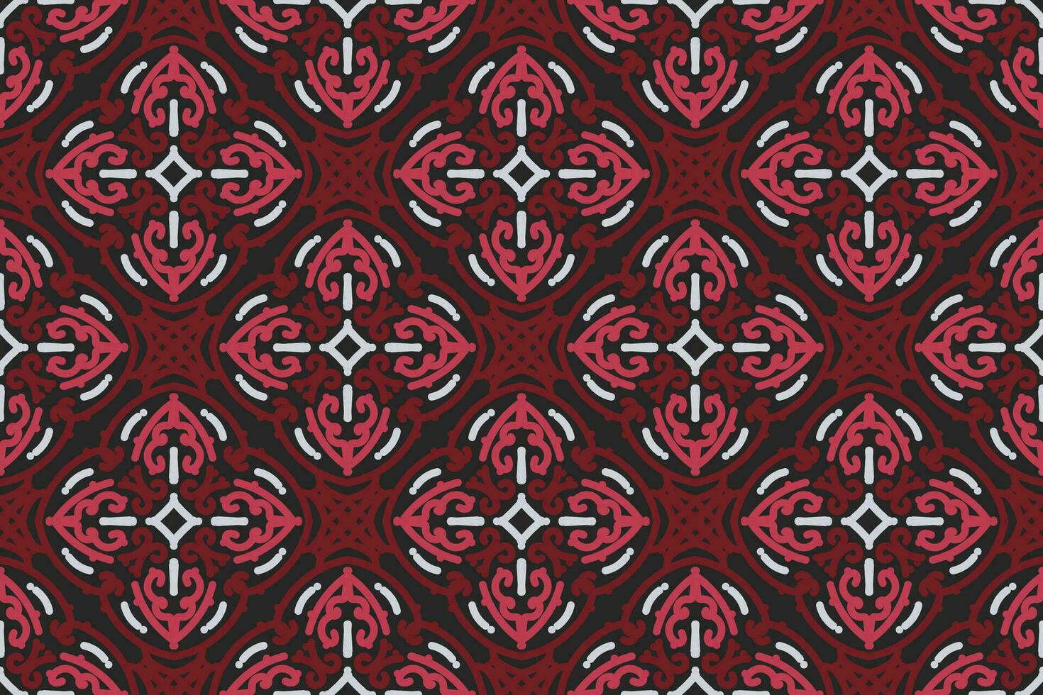 oriental patrones. blanco, rojo y negro antecedentes con Arábica adornos patrón, antecedentes y fondo de pantalla para tu diseño. textil ornamento. vector ilustración.