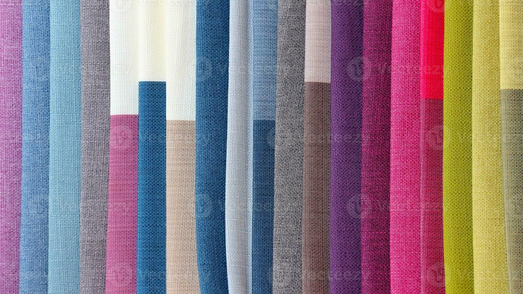 A stack of colorful fabric. photo