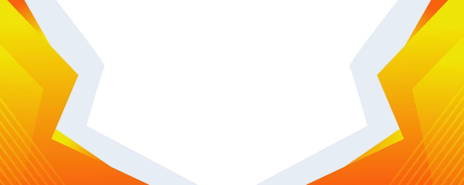 Orange geometric abstract background with white space in the middle. Can be used for banner, presentation vector