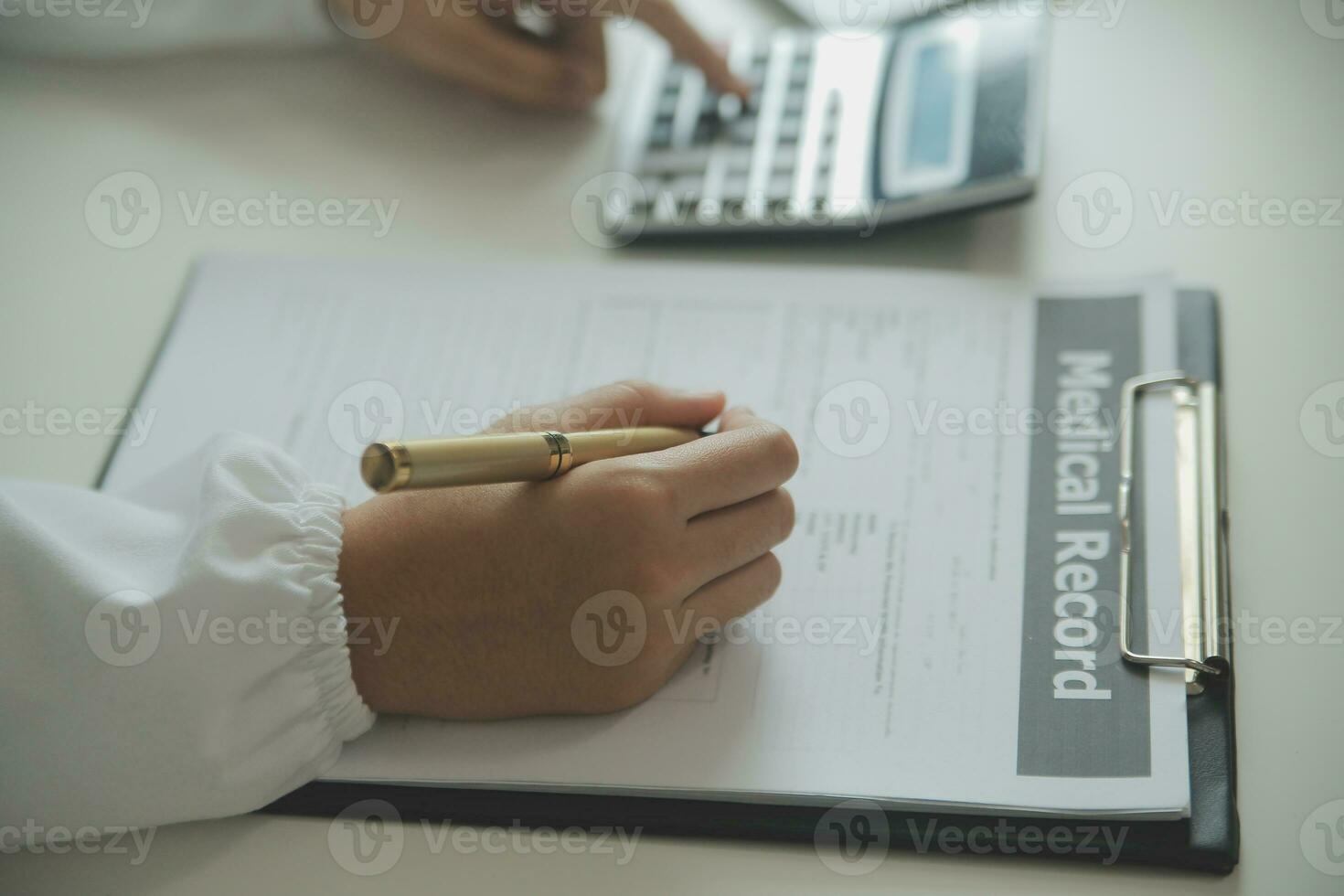Attractive female doctor make online video call consult patient on laptop. Medical assistant young woman therapist videoconferencing to web camera. Telemedicine concept. Online doctor appointment. photo