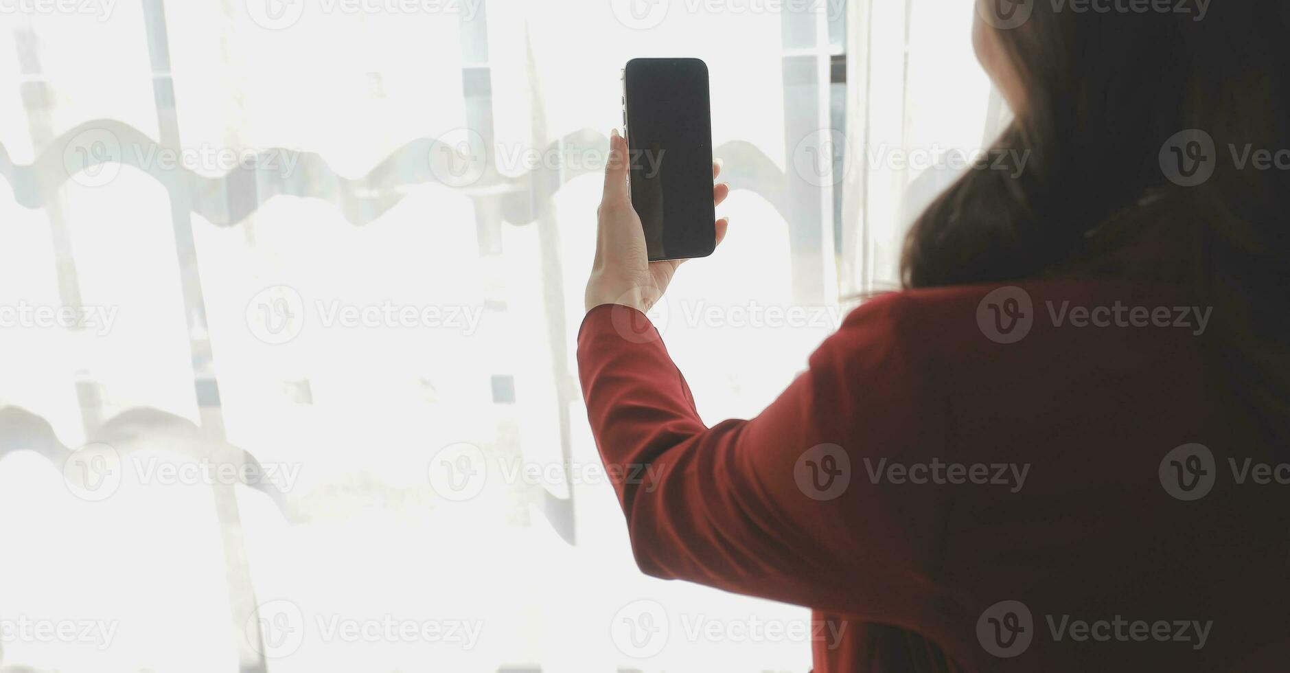Financial Business woman analyze the graph of the company's performance to create profits and growth, Market research reports and income statistics, data,repotr,Financial and Accounting concept. photo