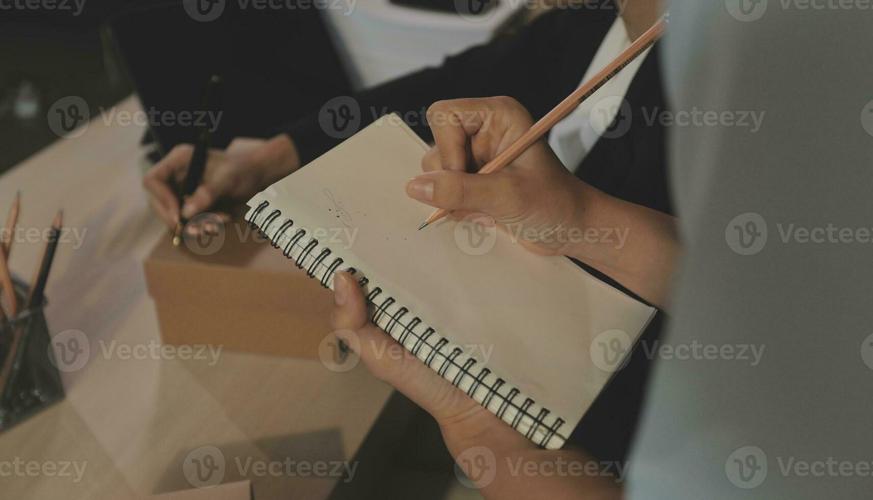 Business woman start up small business entrepreneur SME success .freelance woman working at home with Online Parcel delivery. SME and packaging deliveryconcept photo