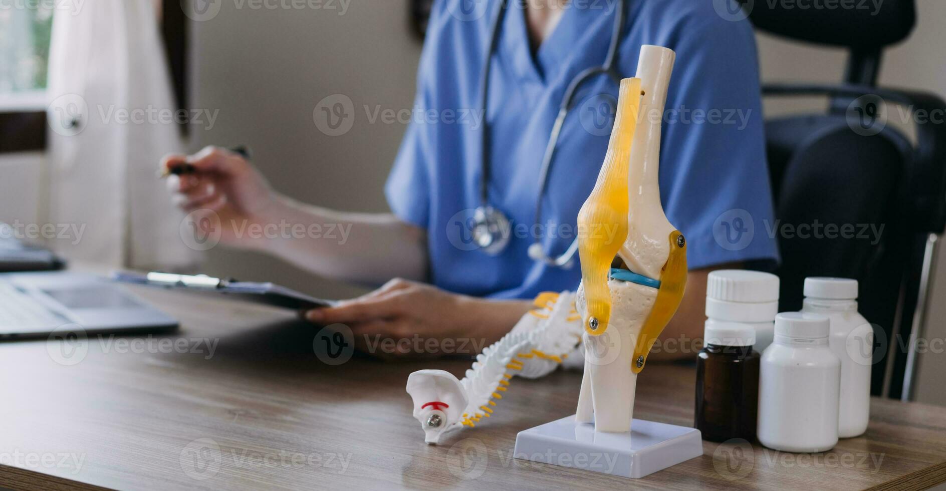 Homecare nursing service and elderly people cardiology healthcare. Close up of young hispanic female doctor nurse check mature caucasian man patient heartbeat using stethoscope during visit photo