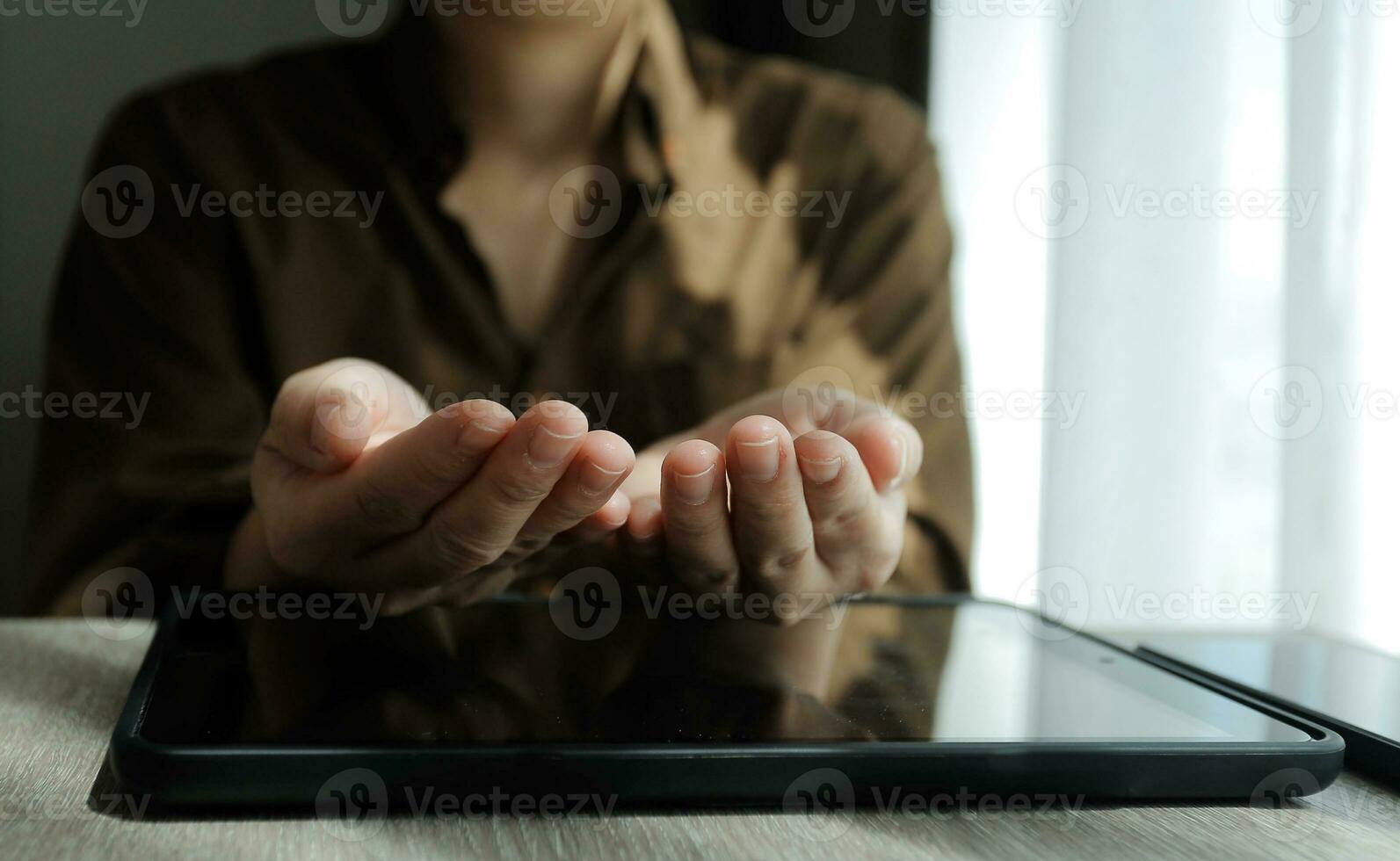 Creative Multiethnic Female Working on Laptop Computer in a Company Office. Happy Driven Project Manager Browsing Internet, Writing Tasks, Developing a Marketing Strategy for a Financial Institution. photo