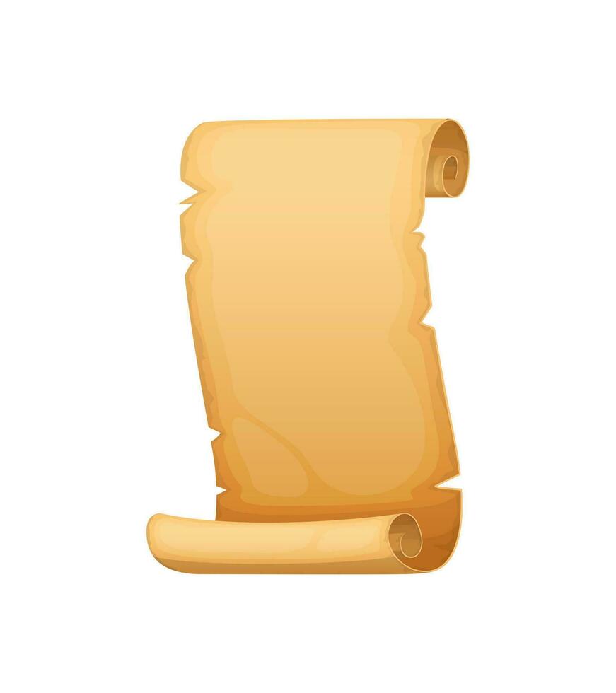 Old manuscript, treasure map parchment or scroll vector