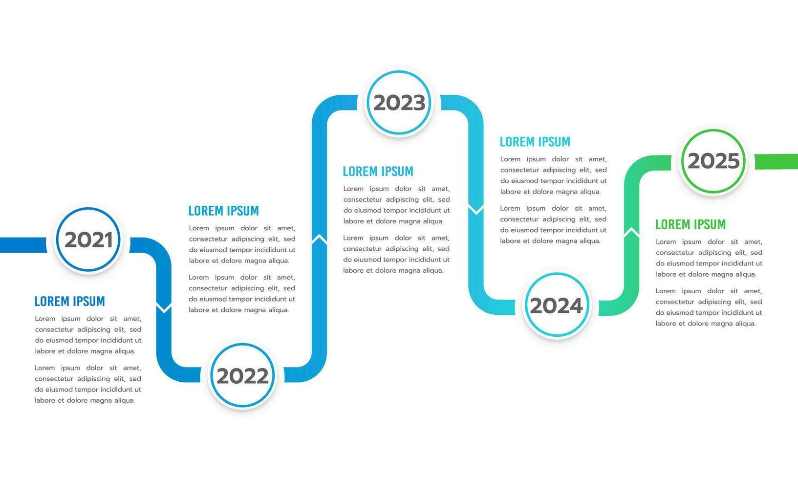 Business timeline 5 years. Infographic design template for business. Milestone, Anniversary, Planning, and Roadmap. Vector illustration.