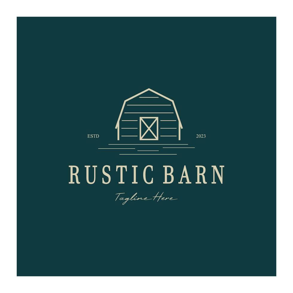 Vintage organic farmhouse or barn,warehouse, rustic barn and animal farmhouse logo design. vector