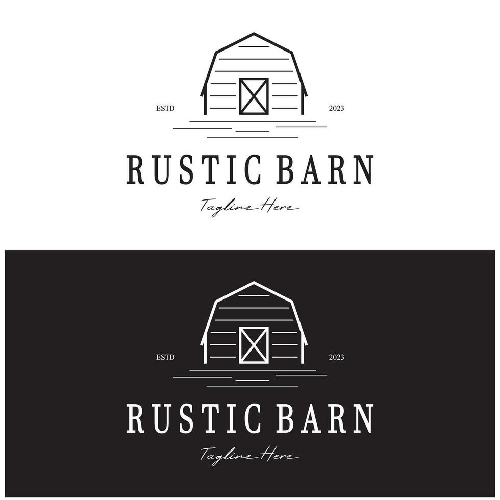 Vintage organic farmhouse or barn,warehouse, rustic barn and animal farmhouse logo design. vector