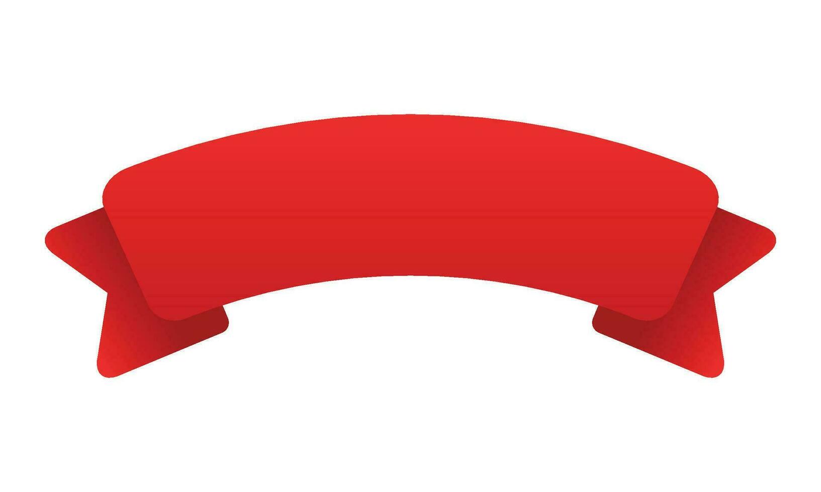 Vector red ribbon on white background.