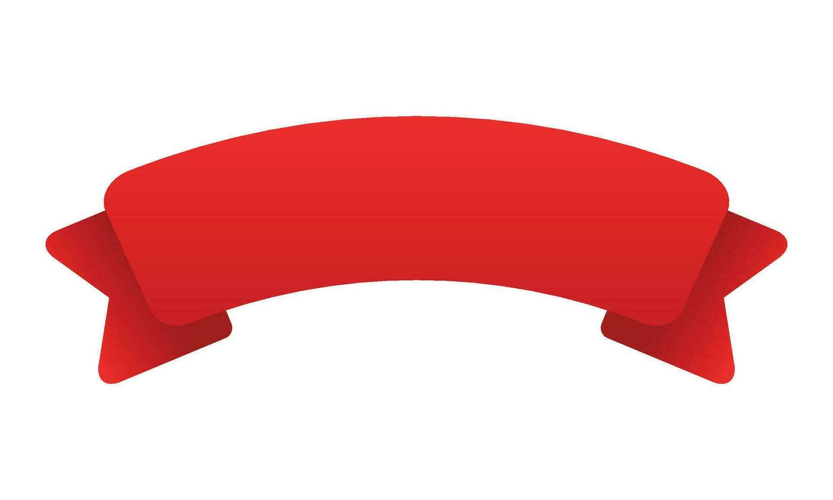 Vector red ribbon on white background.