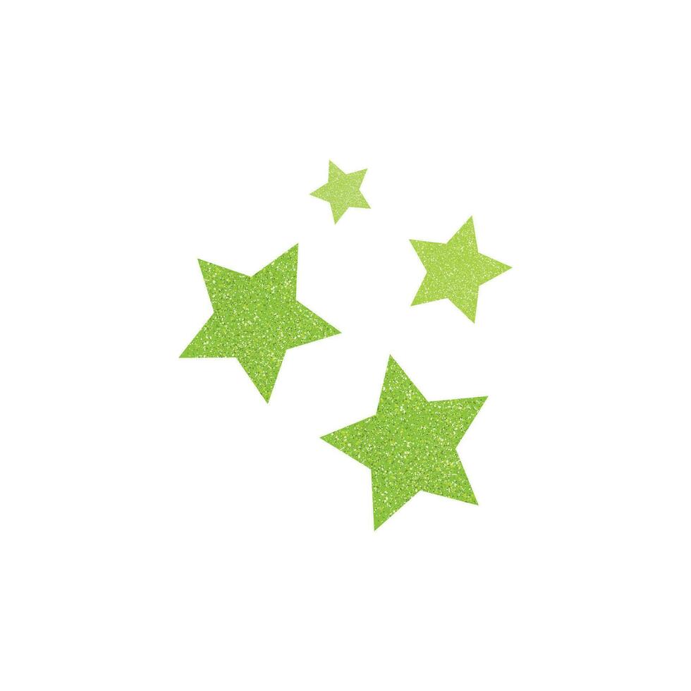Vector green glitter vector star. green sparcle. amber particles. luxury design element