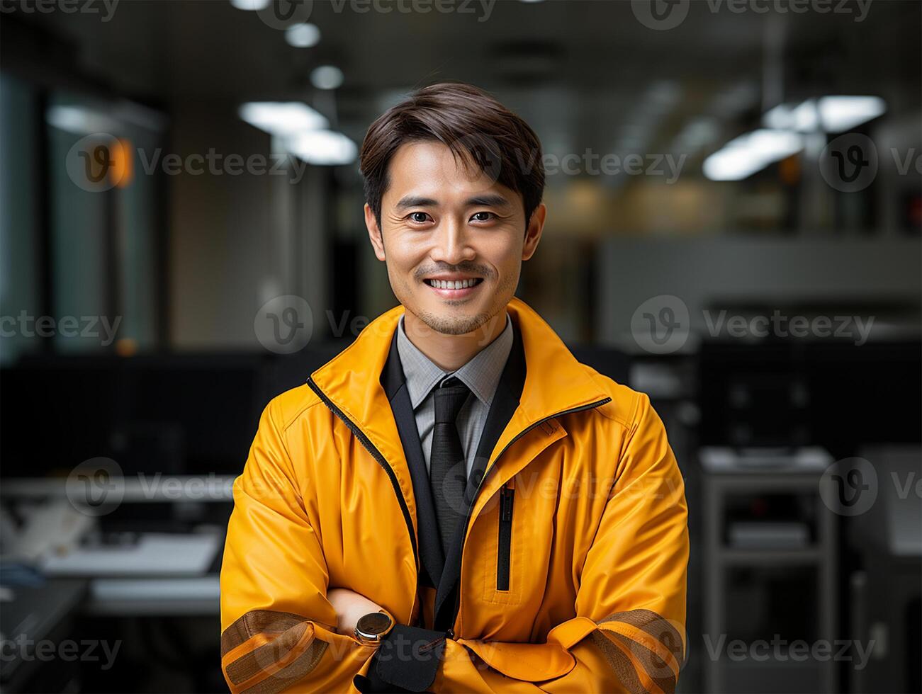 Worker with equipments photo