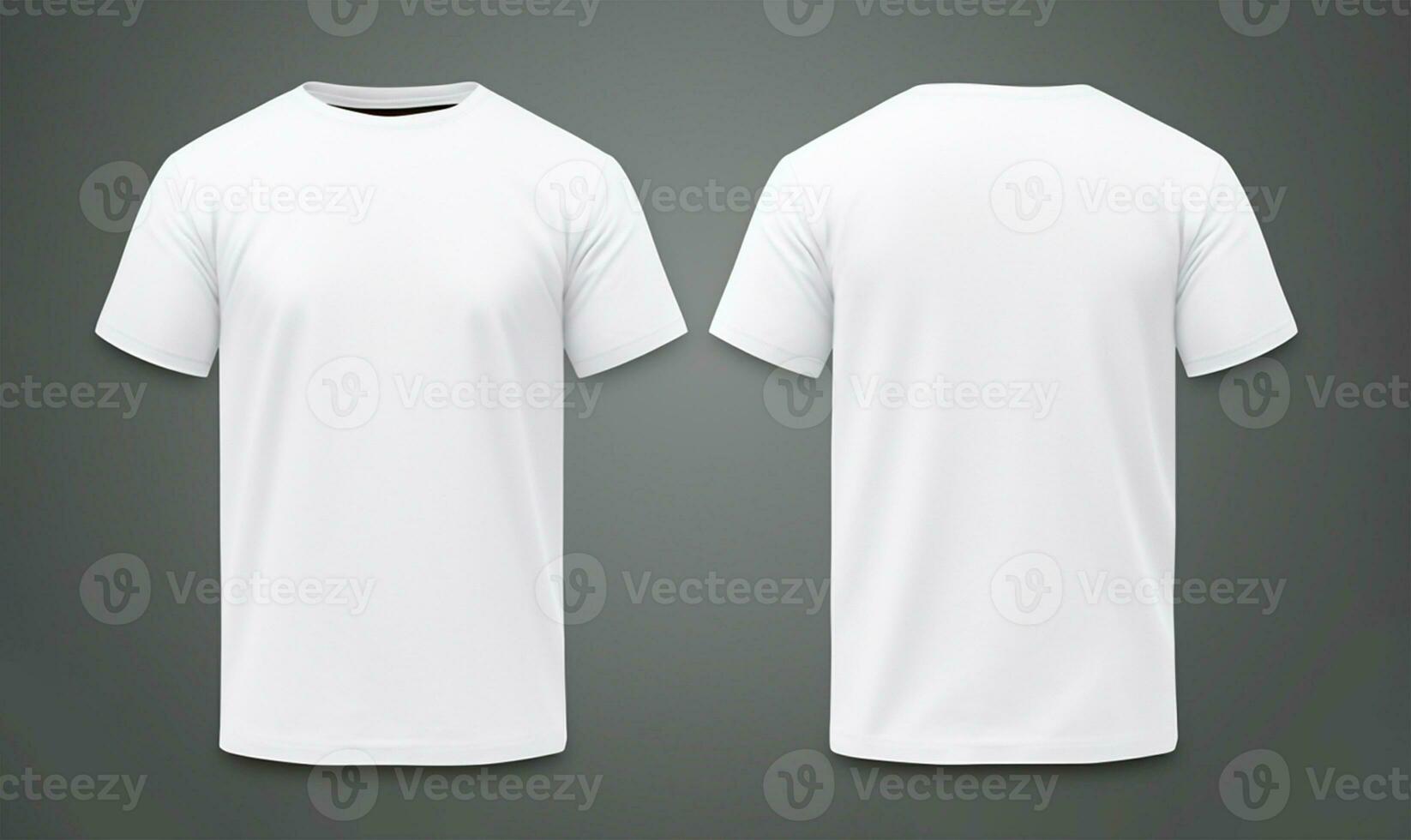 AI Generative White tshirt with gray background photo