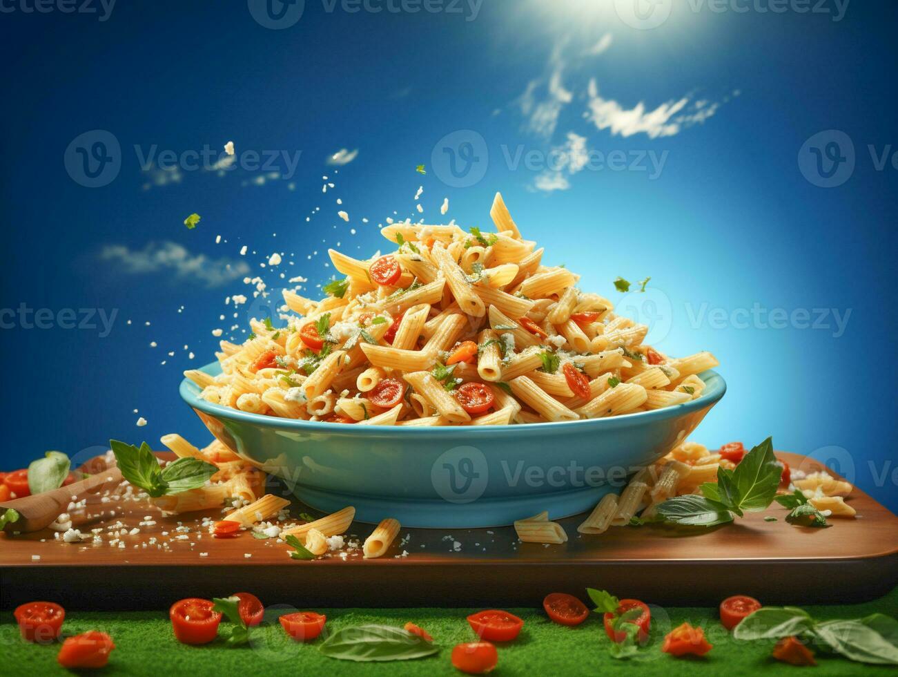 Ai Generated delicious italian pasta food photo