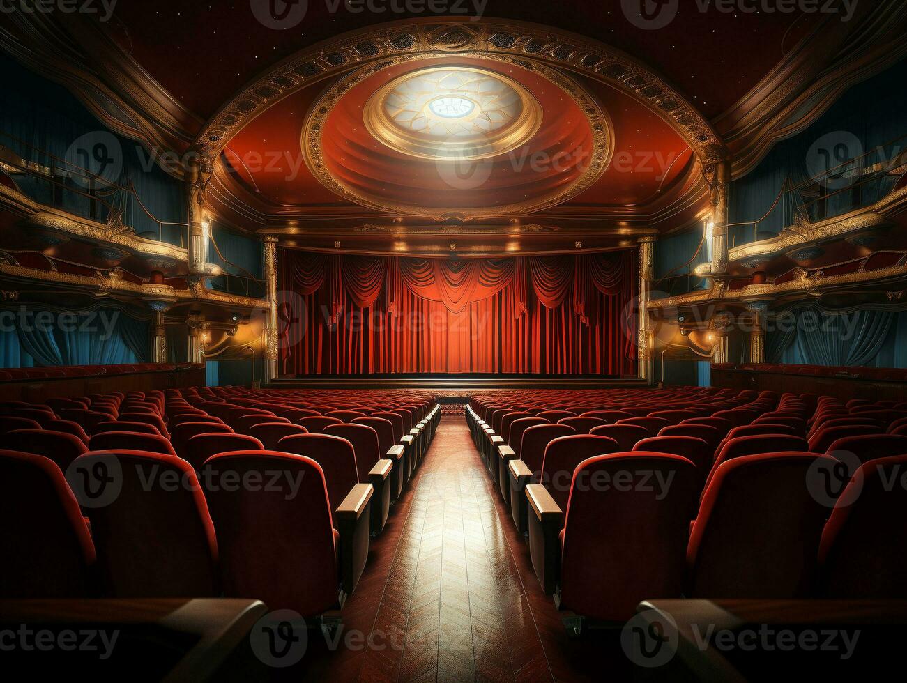 Ai Generated Empty theatre scene photo