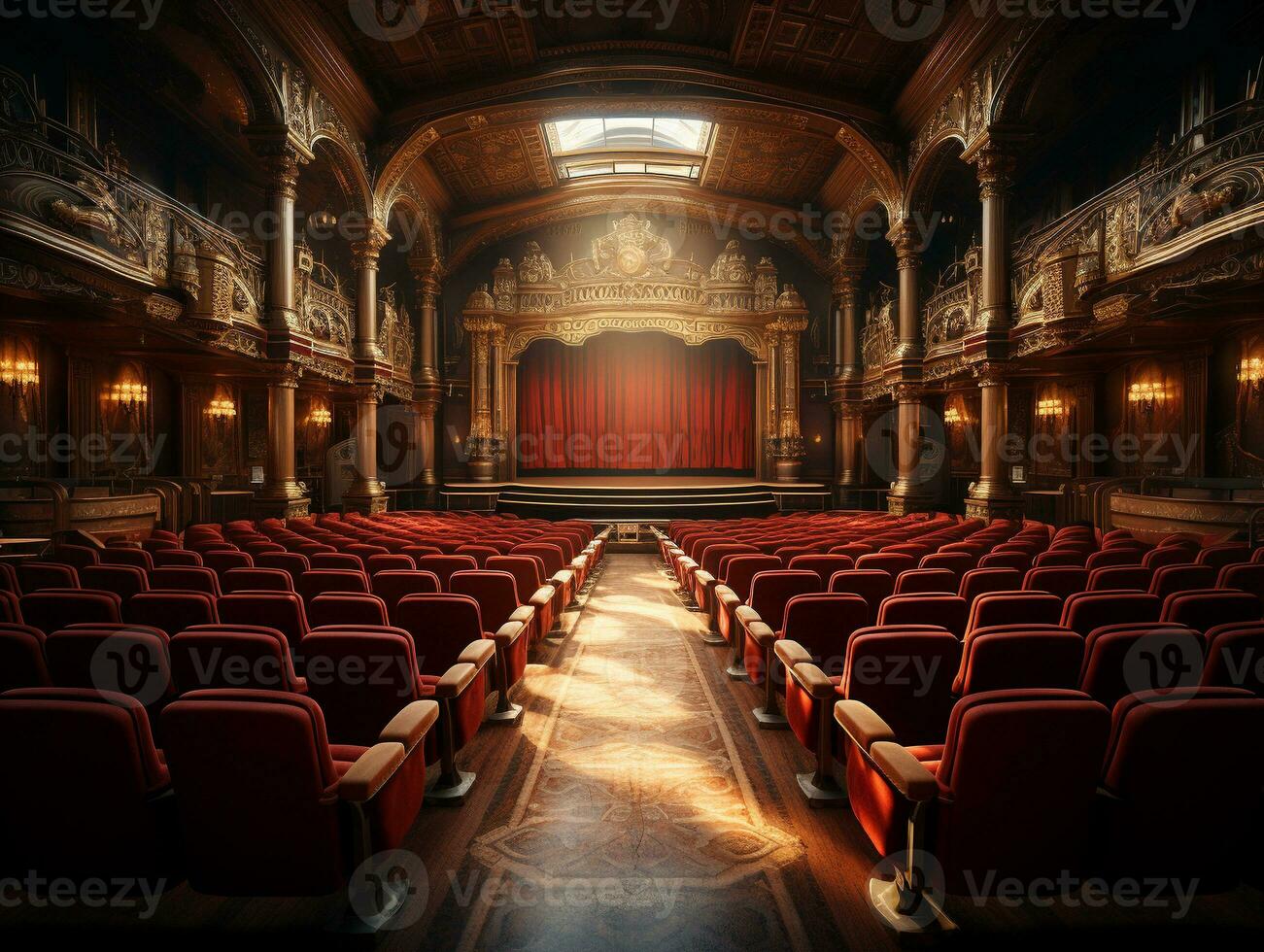 Ai Generated Empty theatre scene photo