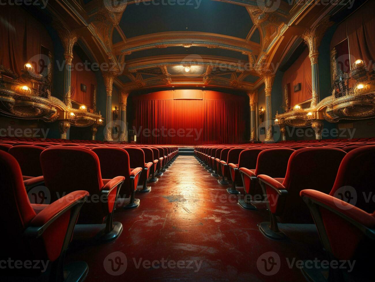 Ai Generated Empty theatre scene photo