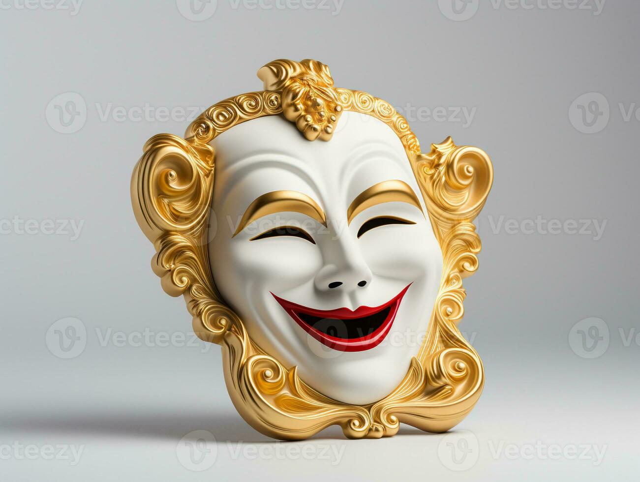 Ai Generated theater masks photo