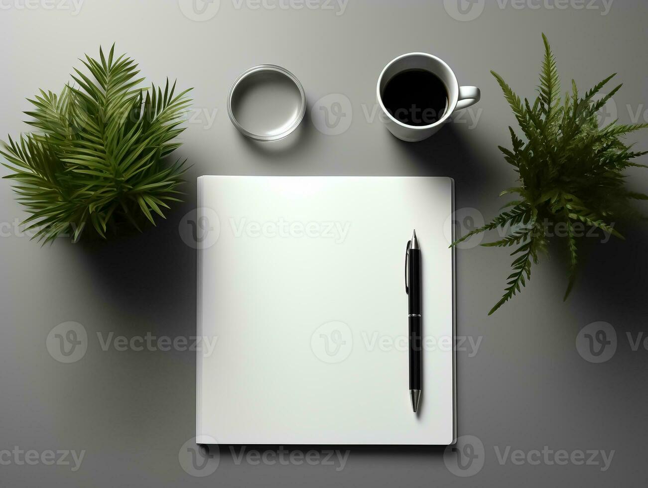 Ai Generated Desk photo with materials